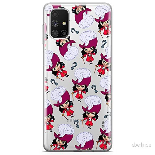 ERT GROUP mobiltelefonfodral för Samsung M51 originalt och officiellt licensierat Disney mönster James Hook 002 optimalt anpassad till formen på mobiltelefonen, gedeeltelijk transparant 5905131452481