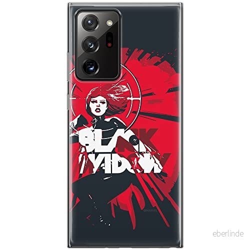 ERT GROUP mobiltelefonfodral för Samsung GALAXY NOTE 20 ULTRA originalt och officiellt licensierat Marvel mönster Black Widow 005 anpassad till formen på mobiltelefonen, fodral tillverkad av TPU plast 5903040360620