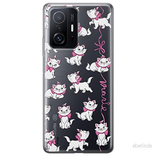 ERT GROUP mobiltelefonfodral för Xiaomi 11T 5G / PRO originalt och officiellt licensierat Disney mönster Marie 008 optimalt anpassad till formen på mobiltelefonen, gedeeltelijk transparant 5905131787354