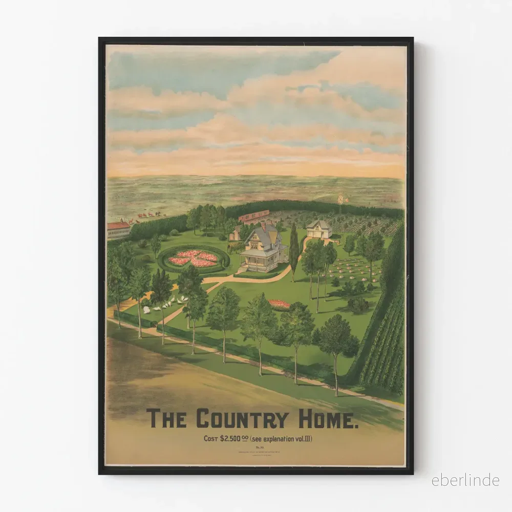 Vintageposter The Country Home - Rustik och lantlig väggdekoration