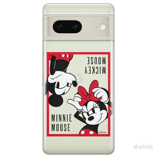 ERT GROUP mobiltelefonfodral för Google PIXEL 7 originalt och officiellt licensierat Disney mönster Mickey & Minnie 019 optimalt anpassad till formen på mobiltelefonen, gedeeltelijk transparant 5905795153922