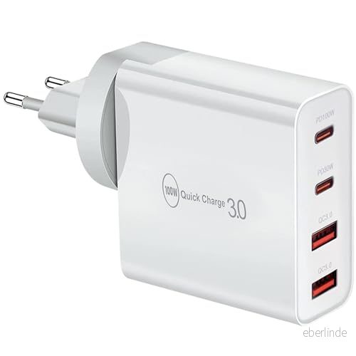 100 W USB C laddare, 4 ports snabbladdare, PD 3.0, multipel kompatibel med iPhone 15/14/13/12, Se, Mac Pro/Air, iPad Pro, Samsung, Huawei, Xiaomi, ångdäck, typ och A strömförsörjning 4262430870110 100 W USB C laddare, 4 ports snabbladdare, PD 3.0, multipel kompatibel med iPhone 15/14/13/12, Se, Mac Pro/Air, iPad Pro, Samsung, Huawei, Xiaomi, ångdäck, typ och A strömförsörjning 4262430870110