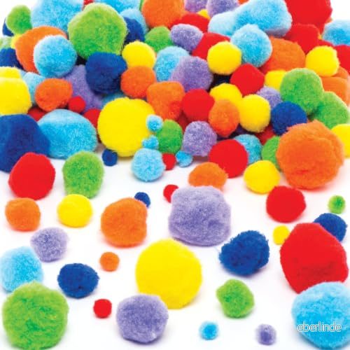 Baker Ross AW366 Pussla i regnbågens färger, pysselmaterial för skolväskor, värdepaket med 200 stycken 5051174092464
