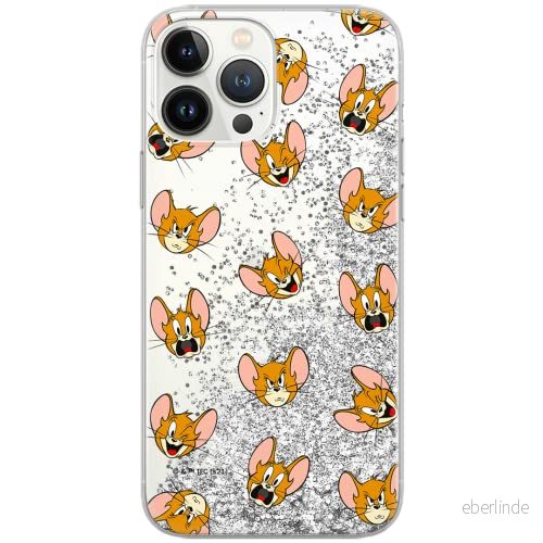 ERT GROUP mobiltelefonfodral för Apple Iphone XR originalt och officiellt licensierat Tom and Jerry mönster 008 Vit optimalt anpassad till formen på mobiltelefonen, med glitter overflow effekt 5904805260742