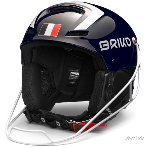 Briko, HELMET Unisex vuxen, glänsande blå vit 62 8054936795792