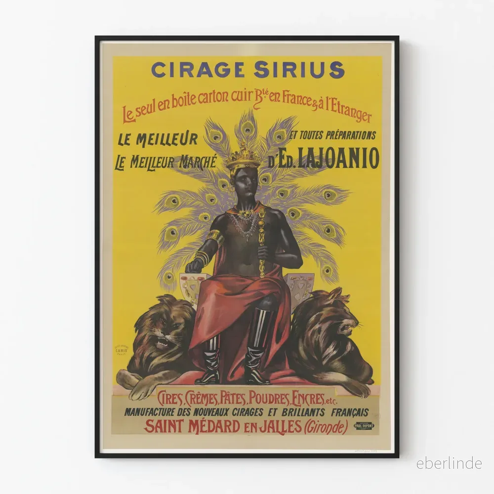 Vintageaffisch Cirage Sirius – Retro väggdekoration för älskare av skovårdsprodukter