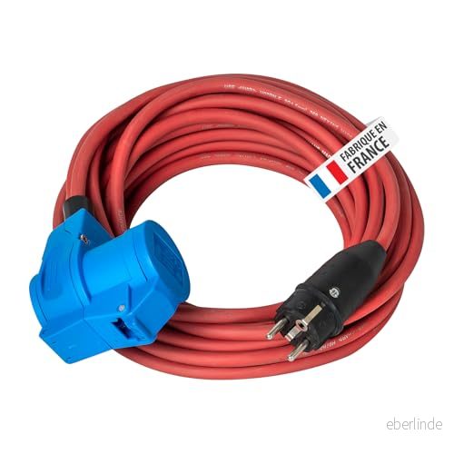 Brennenstuhl Elektrisk förlängning/förlängningssladd för utomhuslösningar husbilar, husvagnar, båtar, gatubutiker (15m H07RN F 3G1,5, utomhus), tillverkad i Frankrike 3281851330011