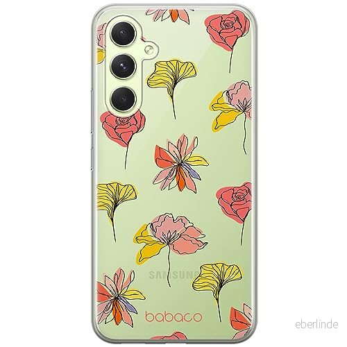 ERT GROUP mobiltelefonfodral för Samsung A54 5G originalt och officiellt licensierat Babaco mönster Flowers 012 optimalt anpassad till formen på mobiltelefonen, gedeeltelijk transparant 5905511804558
