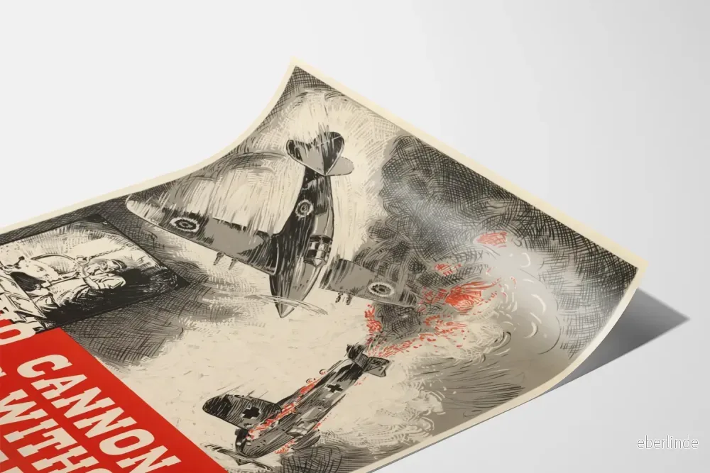 Vintage flygplansposter - Ingen kanonkulor utan zink - Bild 3
