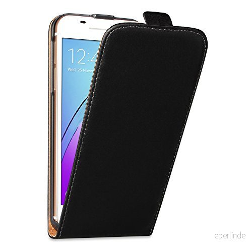 deinPhone HTC One A9 belagt läder flip fodral väska svart 4251120127788
