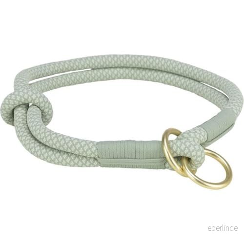 TRIXIE Soft rep Drag Stopp Halsband Storlek L: Halsomkrets 50 cm/13 mm i salvia steglöst justerbart hundhalsband av vävt för hundar, enkel stängning 1984716 4053032664012