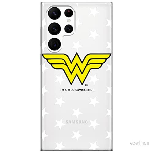 ERT GROUP mobiltelefonfodral för Samsung S22 ULTRA originalt och officiellt licensierat DC mönster Wonder Woman 006 optimalt anpassad till formen på mobiltelefonen, gedeeltelijk transparant 5904805282072