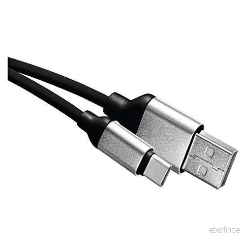 EMOS USB C snabbladdningskabel till 2.0, Quick Charge 2,4 A laddningskabel typ för snabbladdning och dataöverföring 480 Mbit/s, 1 m, svart 8592920068908