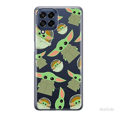 ERT GROUP mobiltelefonfodral för Samsung M53 5G originalt och officiellt licensierat Star Wars mönster Baby Yoda 006 optimalt anpassad till formen på mobiltelefonen, gedeeltelijk transparant 5905511384777