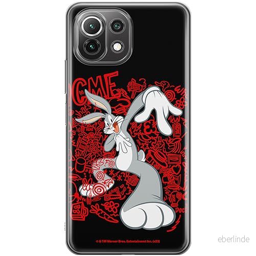 ERT GROUP mobiltelefonfodral för Xiaomi 11 LITE 4G / 5G originalt och officiellt licensierat Looney Tunes mönster Bugs 018, fodral tillverkad av TPU plast 5905795081928
