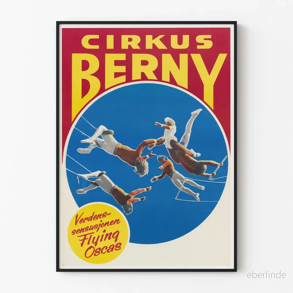 Vintageposter Cirque Berny Flying Oscars