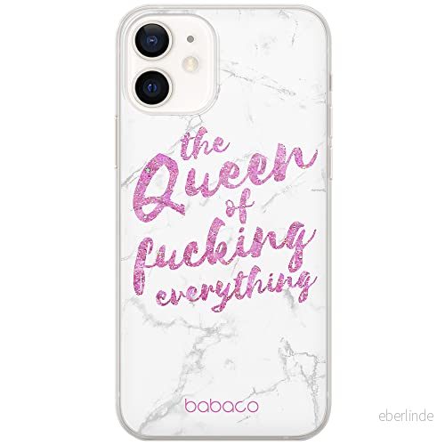 ERT GROUP mobiltelefonfodral för Apple Iphone 12 Mini originalt och officiellt licensierat Babaco mönster Queen 003 Vit optimalt anpassad till formen på mobiltelefonen, fodral tillverkad av TPU plast 5904805395437