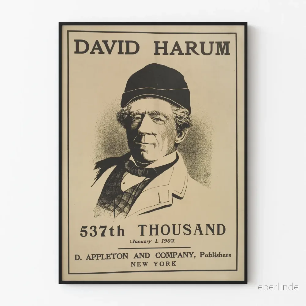 Väggposter Vintage Porträtt David Harum 1902