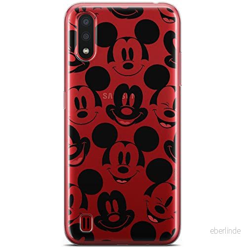 ERT GROUP mobiltelefonfodral för Samsung A01 originalt och officiellt licensierat Disney mönster Mickey 018 optimalt anpassad till formen på mobiltelefonen, gedeeltelijk transparant 5904805424687