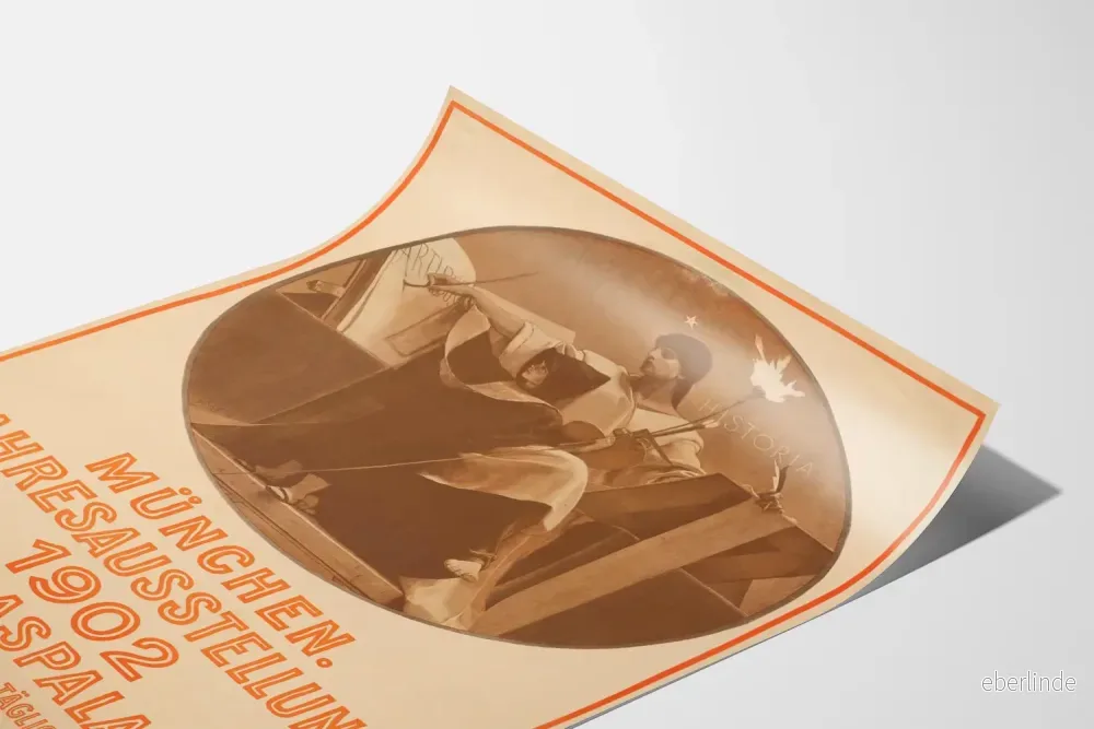 Vintageposter för Årsutställning i München 1902 - Konstnärlig väggdekoration - Bild 3