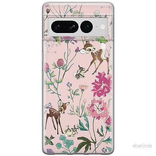 ERT GROUP mobiltelefonfodral för Google PIXEL 7 PRO originalt och officiellt licensierat Disney mönster Bambi & Friends 001 anpassad till formen på mobiltelefonen, fodral tillverkad av TPU plast 5905795161330
