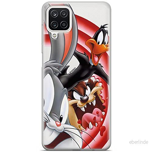 ERT GROUP mobiltelefonfodral för Samsung A12 / M12 originalt och officiellt licensierat Looney Tunes mönster 006 Vit optimalt anpassad till formen på mobiltelefonen, gedeeltelijk transparant 5903040105139