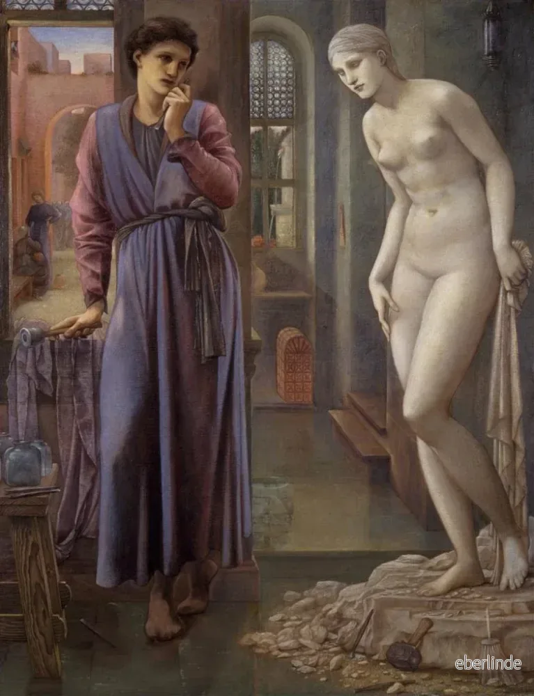 Målning Pygmalion och bilden, La main s’abstient - Sir Edward Coley Burne - Jones | Konsttryck - Bild 2