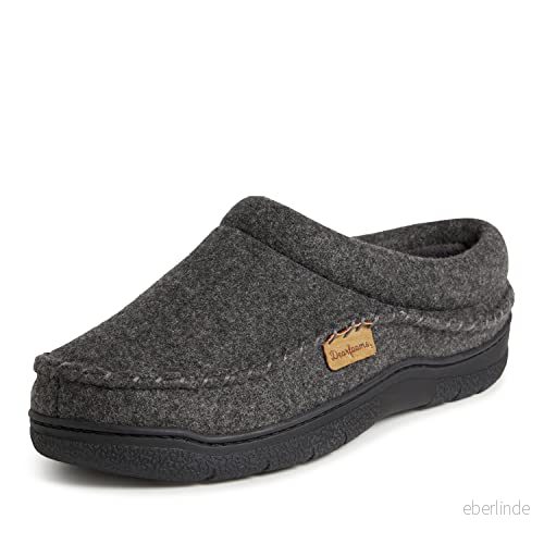 Dearfoams Herr Thompson Memory Foam Clog Toffel, Dark Heather Grey (ull), Small EU 91217513216