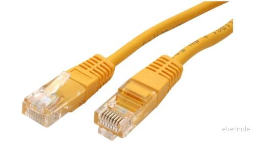 ROLINE Patchkabel Kat.5e (klass D) UTP, gul, 1 m 7611990134731