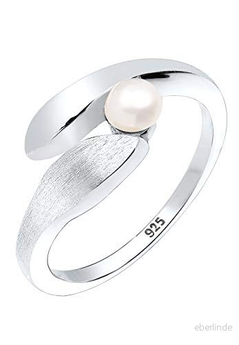 Elli Damring - 925 sterling silver - Xilion snitt med kristallring - Storlek P 1/2 - 52 - Fasettsnitt - Pärla 4050878443191