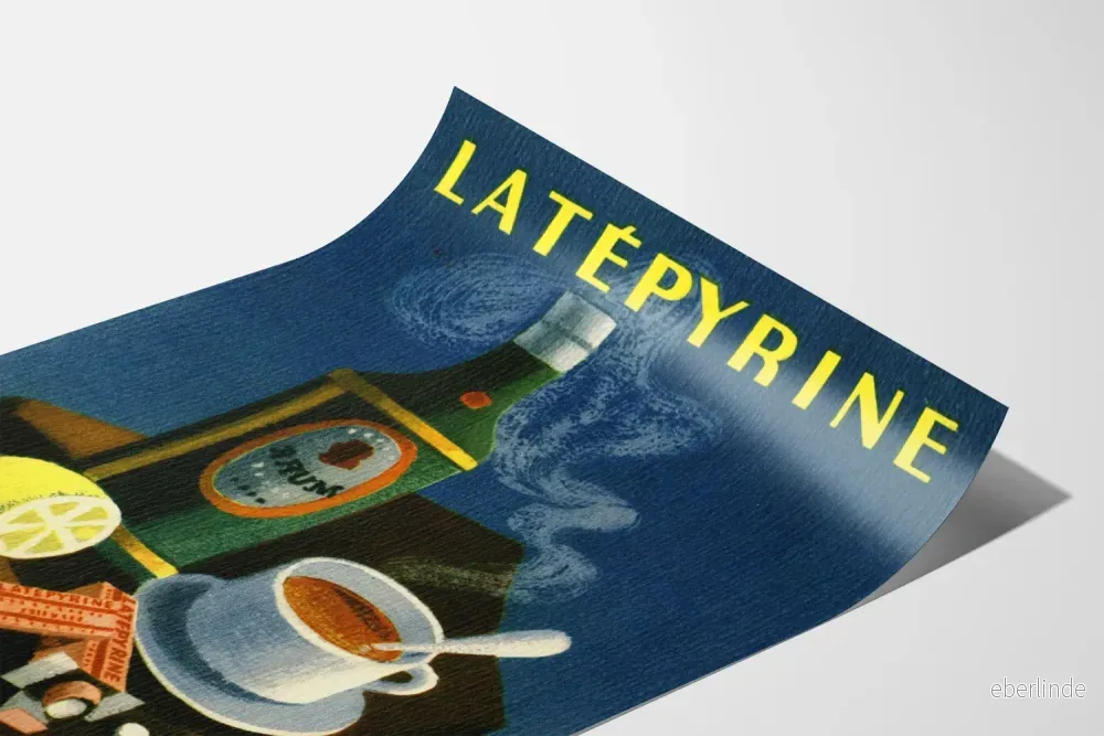 Vintageposter La Tépyrine Prophylax mot influensa - Bild 3