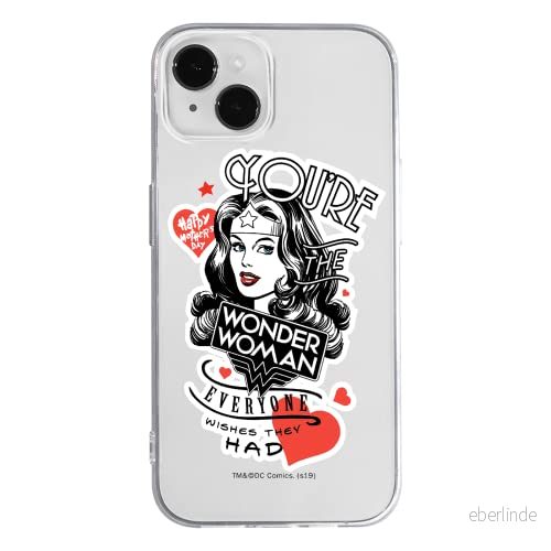 ERT GROUP mobiltelefonfodral för Apple Iphone 14 originalt och officiellt licensierat DC mönster Wonder Woman 014 optimalt anpassad till formen på mobiltelefonen, gedeeltelijk transparant 5905131889324