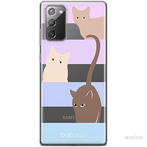 ERT GROUP mobiltelefonfodral för Samsung GALAXY NOTE 20 originalt och officiellt licensierat Babaco mönster Cats 014 optimalt anpassad till formen på mobiltelefonen, gedeeltelijk transparant 5905131067678