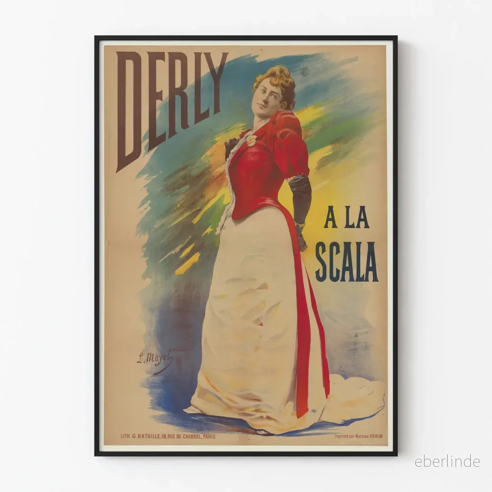 Vintageposter Derly vid Scala av L. Mayet