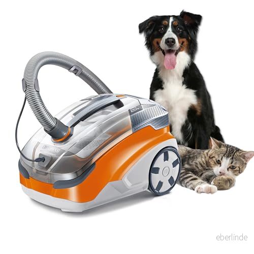 Thomas 788568 Aqua PET & Family dammsugare utan påse orange/grå 48,6 x 31,8 34,7 cm, 1,8 liter 4005435109201