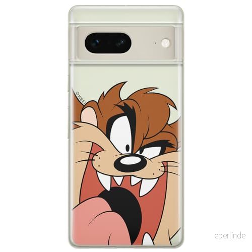 ERT GROUP mobiltelefonfodral för Google PIXEL 7 originalt och officiellt licensierat Looney Tunes mönster Tasmanian 001 optimalt anpassad till formen på mobiltelefonen, gedeeltelijk transparant 5905795160234