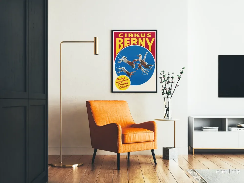 Vintageposter Cirque Berny Flying Oscars - Bild 2