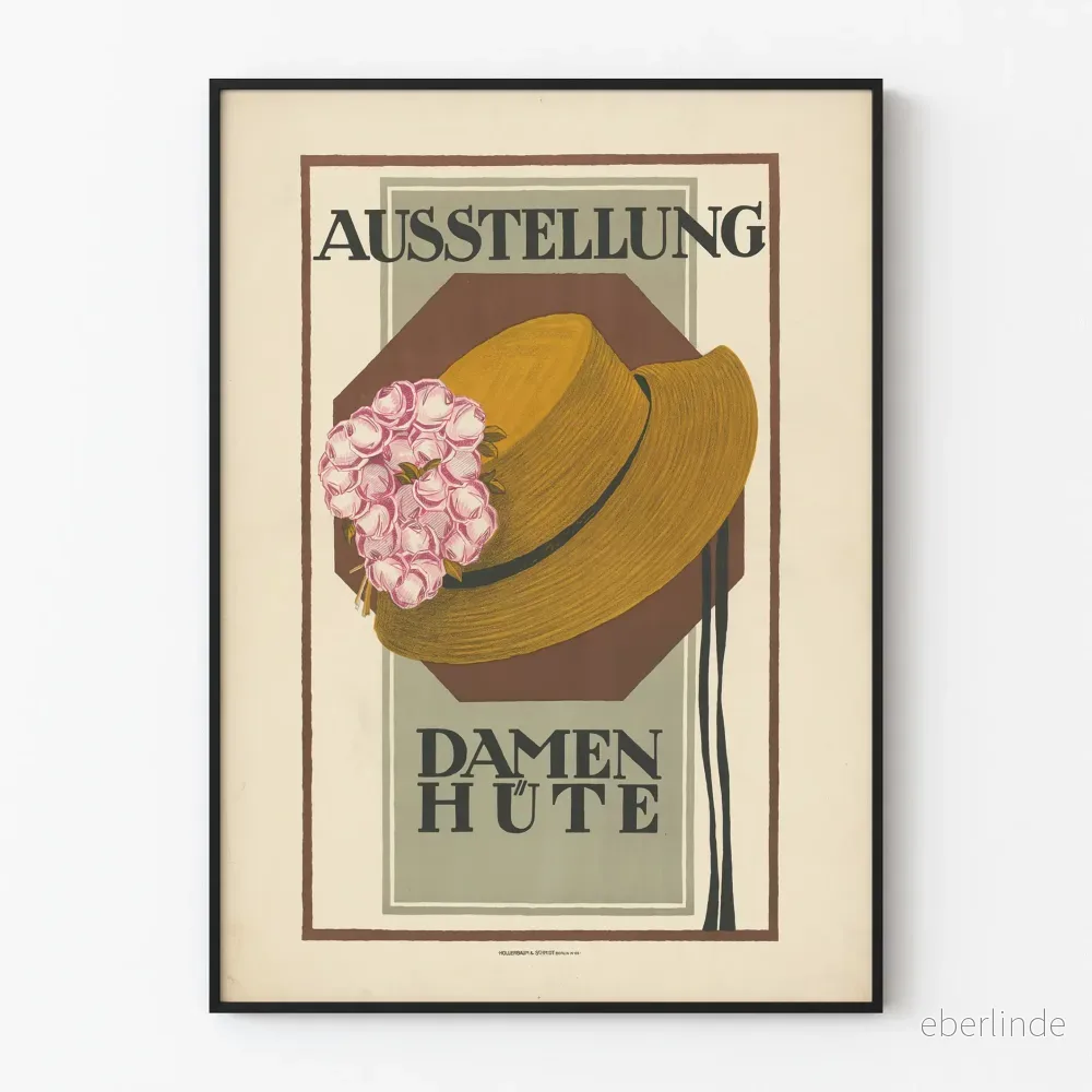 Vintage affisch för damhattarutställning - Bild 2
