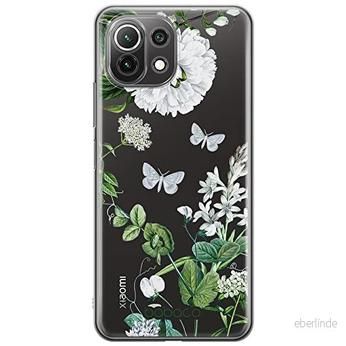 ERT GROUP mobiltelefonfodral för Xiaomi 11 LITE 4G/5G originalt och officiellt licensierat Babaco mönster Flowers 030, gedeeltelijk transparant 5905131279187