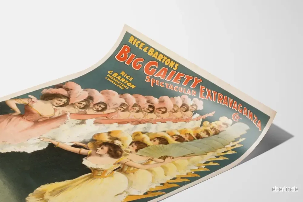 Vintageposter Big Gaiety Spectacular Extravaganza Rice & Barton - Bild 3