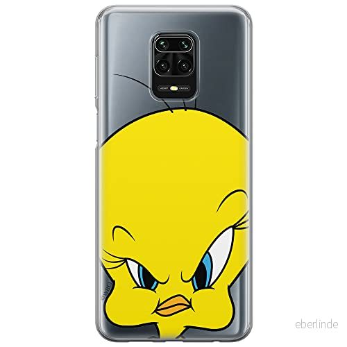 ERT GROUP mobiltelefonfodral för Xiaomi REDMI NOTE 9 PRO/ 9S originalt och officiellt licensierat Looney Tunes mönster Tweety 002 anpassad till formen på mobiltelefonen, gedeeltelijk transparant 5903932034530