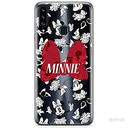 ERT GROUP mobiltelefonfodral för Samsung A20S originalt och officiellt licensierat Disney mönster Minnie 048 optimalt anpassad till formen på mobiltelefonen, gedeeltelijk transparant 5904805436314