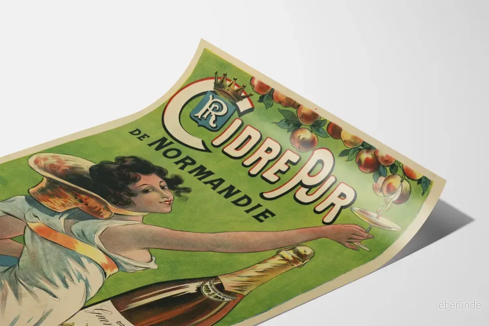 Vintageposter för Normandiets äkta cider Rotrou Bröder - Bild 3