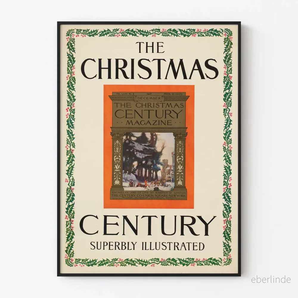 Vintageposter The Christmas Century för festlig väggdekoration