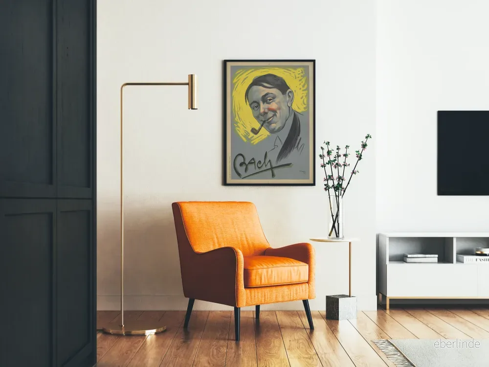 Vintageposter av Bach med pipa - Bild 2