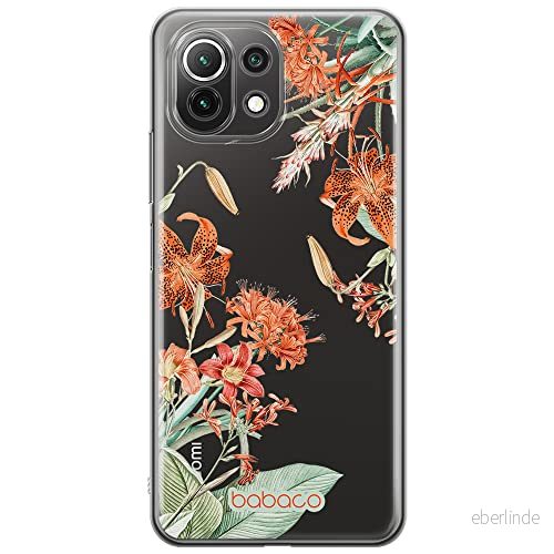 ERT GROUP mobiltelefonfodral för Xiaomi 11 LITE 4G/5G originalt och officiellt licensierat Babaco mönster Flowers 057, gedeeltelijk transparant 5905131364661