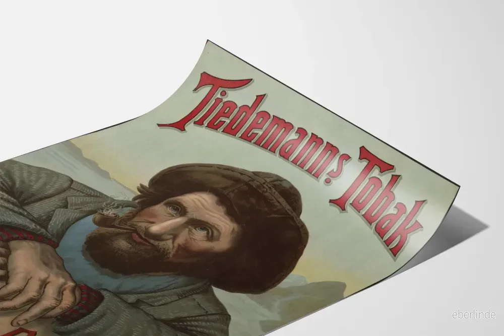 Vintageposter Tiedemanns Tobak Väggdekoration Retro - Bild 3