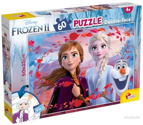 Disney 65318 Pussel DF Plus Frozen, storlek 50 x 35 cm. Med 60 delar, flerfärgad 8008324065318