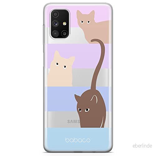 ERT GROUP mobiltelefonfodral för Samsung M51 originalt och officiellt licensierat Babaco mönster Cats 014 optimalt anpassad till formen på mobiltelefonen, gedeeltelijk transparant 5905131067579