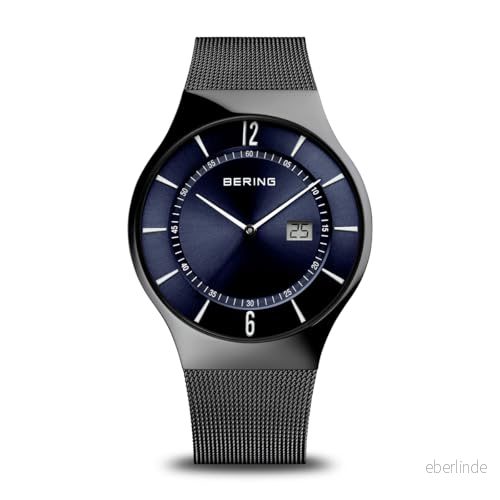 BERING Män analog digital kvarts klocka med rostfritt stål armband 51640 227 A, blå 5710718260492
